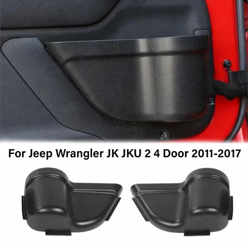 

2Pcs For Jeep Wrangler JK JKU 2/4Door 2011 2012 2013 2014 2015 2016 2017 2018 Front Door Storage Box Organizer