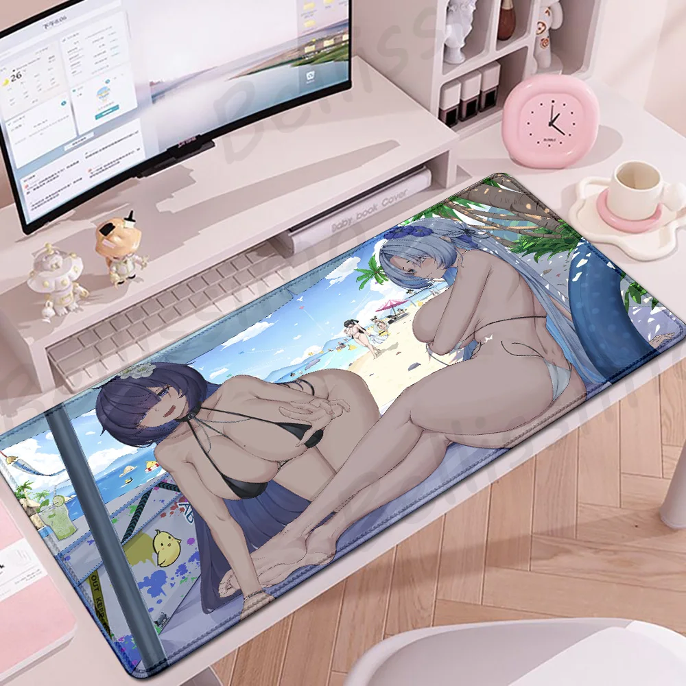 Game Anime Azur Lane Big Ass Mouse pad Boods Hentai Mousepad Extended Mouse Mat Keyboard Pad E-Sports Playmat Gamer Accessories