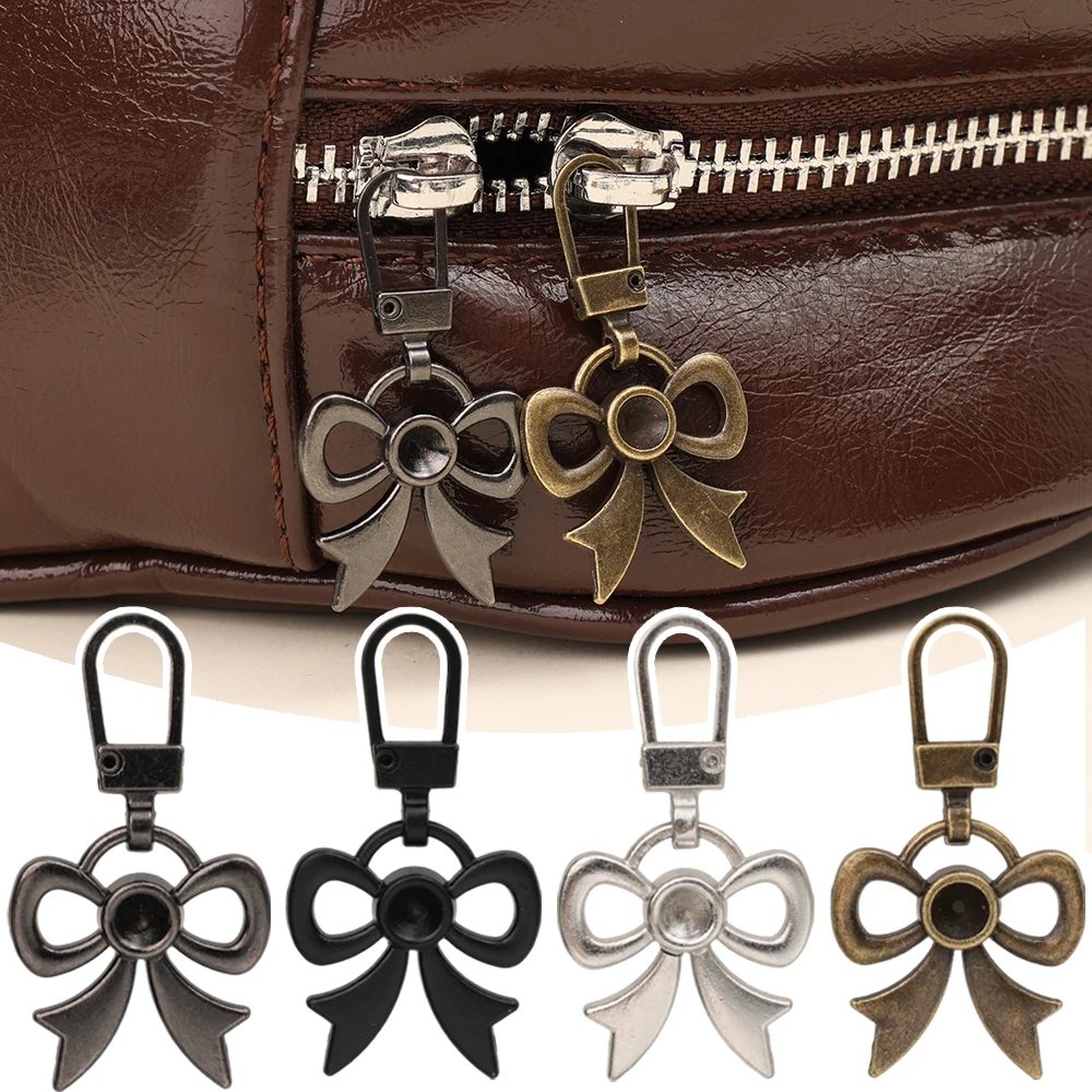Universal  Alloy Zipper Head Butterfly Bow Zipper Slide Replacement Kits Ackets Bags Coat Fix Zipper Slider Pull Sewing Tools