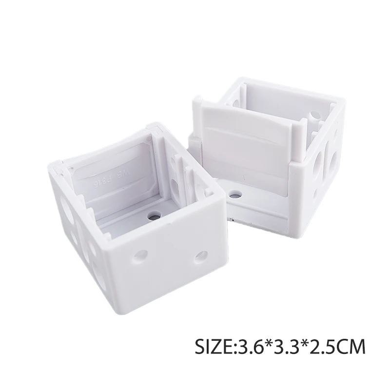 2 PCS White Blind Brackets Low Profile Box White Mounting Bracket for Window Blinds Shutter Plastic Installation Accessories