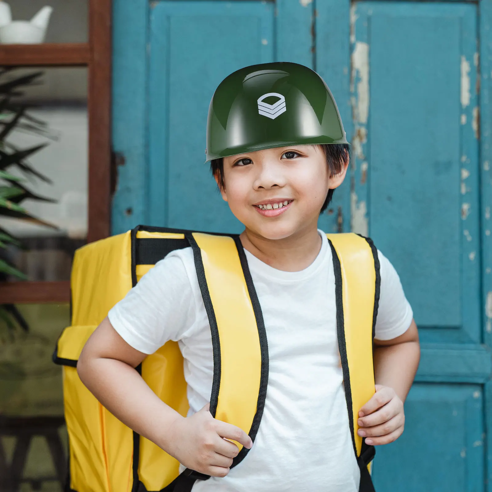 

1Pcs Simulation Soldier Cap Kids Role-Play Durable Plastic Lightweight Hat for Cosplay Stage Performance Party Accessory