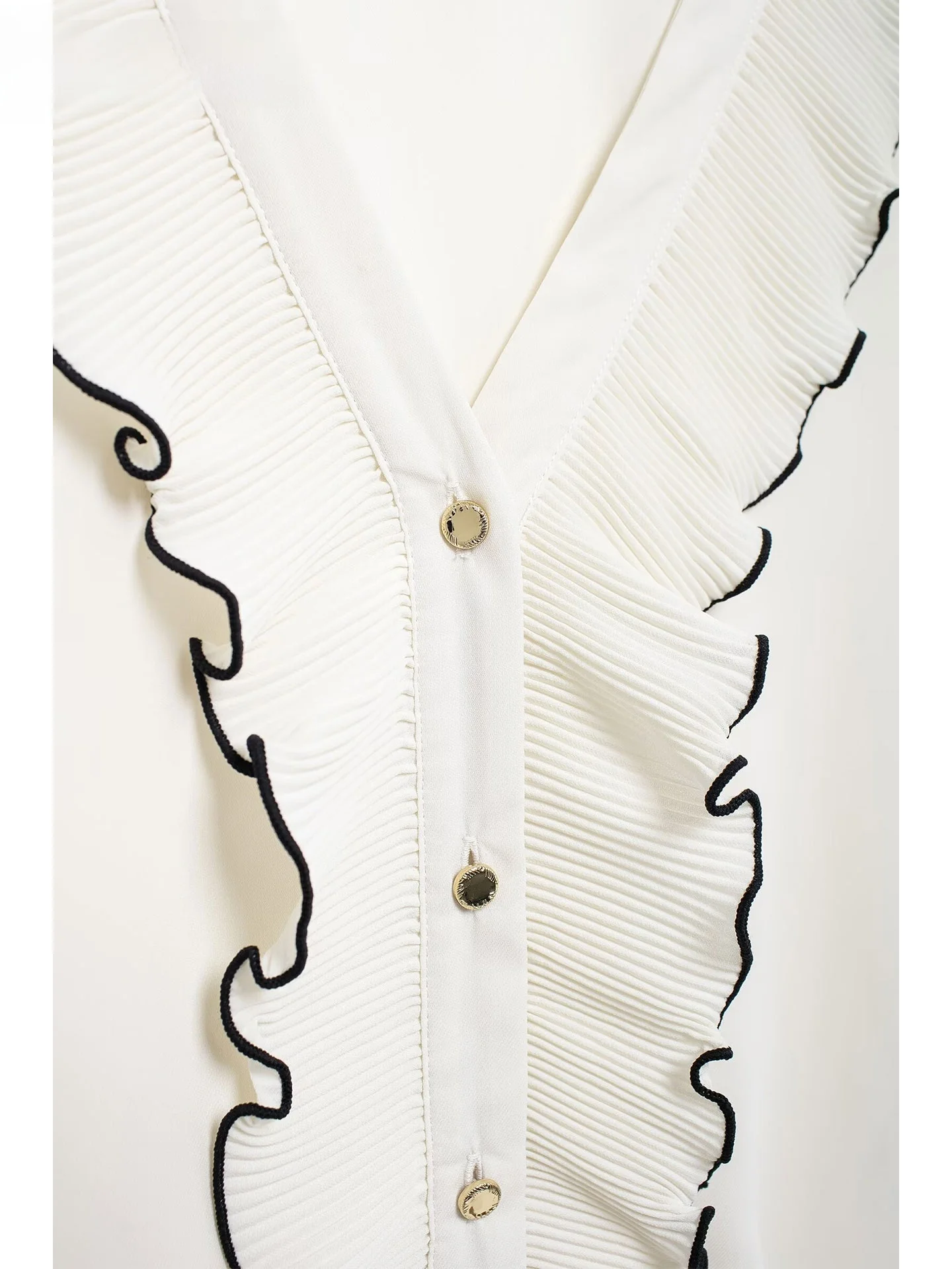 ZAPRHA 2025 Sle giapponese lungo Sve V-Ne irt da donna drappeggiato piccolo piega a strati colore decorativo Blo irt