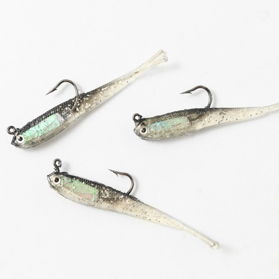 Weicher Köder Shad Schwanz 75mm Mit Oder Ohne Haken Fisch Künstliche Silikon Weiche Fisch Gabel Schwanz Wels Köder für Angelgerät – Detail 8