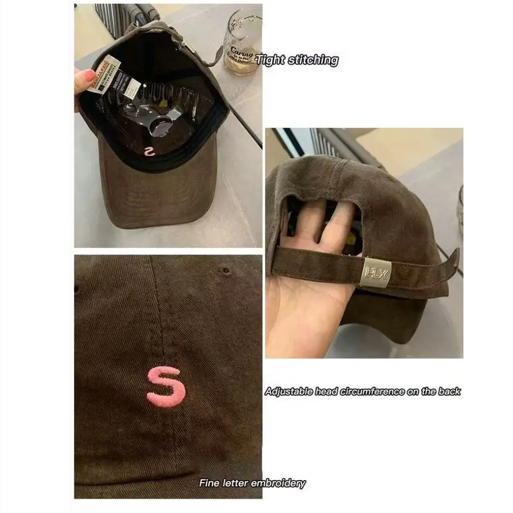 Gorra de béisbol deportiva con letras bordadas, protección solar ajustable, sombrero informal de algodón, gorro de Hip Hop que combina con todo para mujeres y hombres