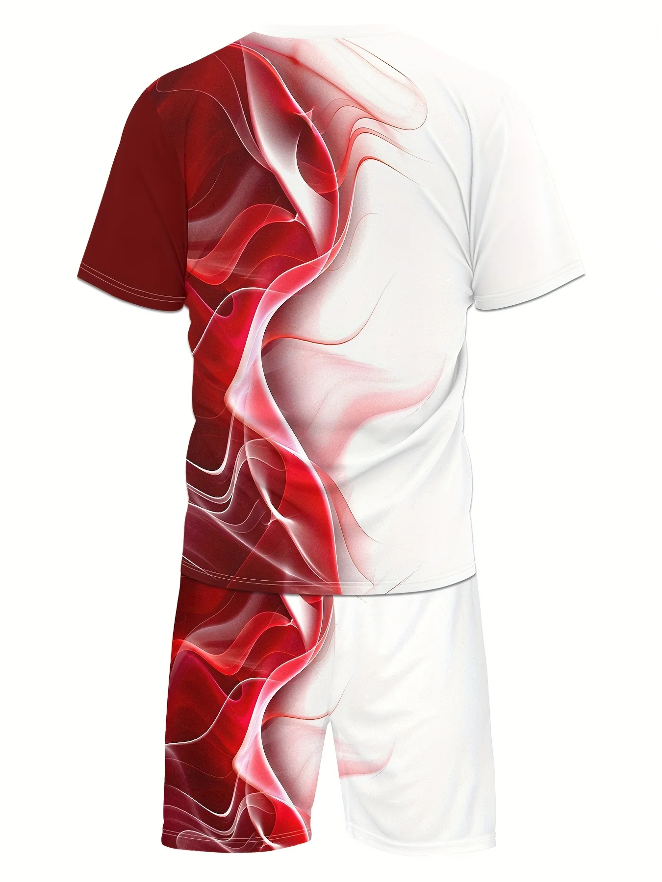 Men's Summer 3D Printed Short Sleeved  Casual Party Clothing, Hip-hop Street Style T-shirt and Shorts Set