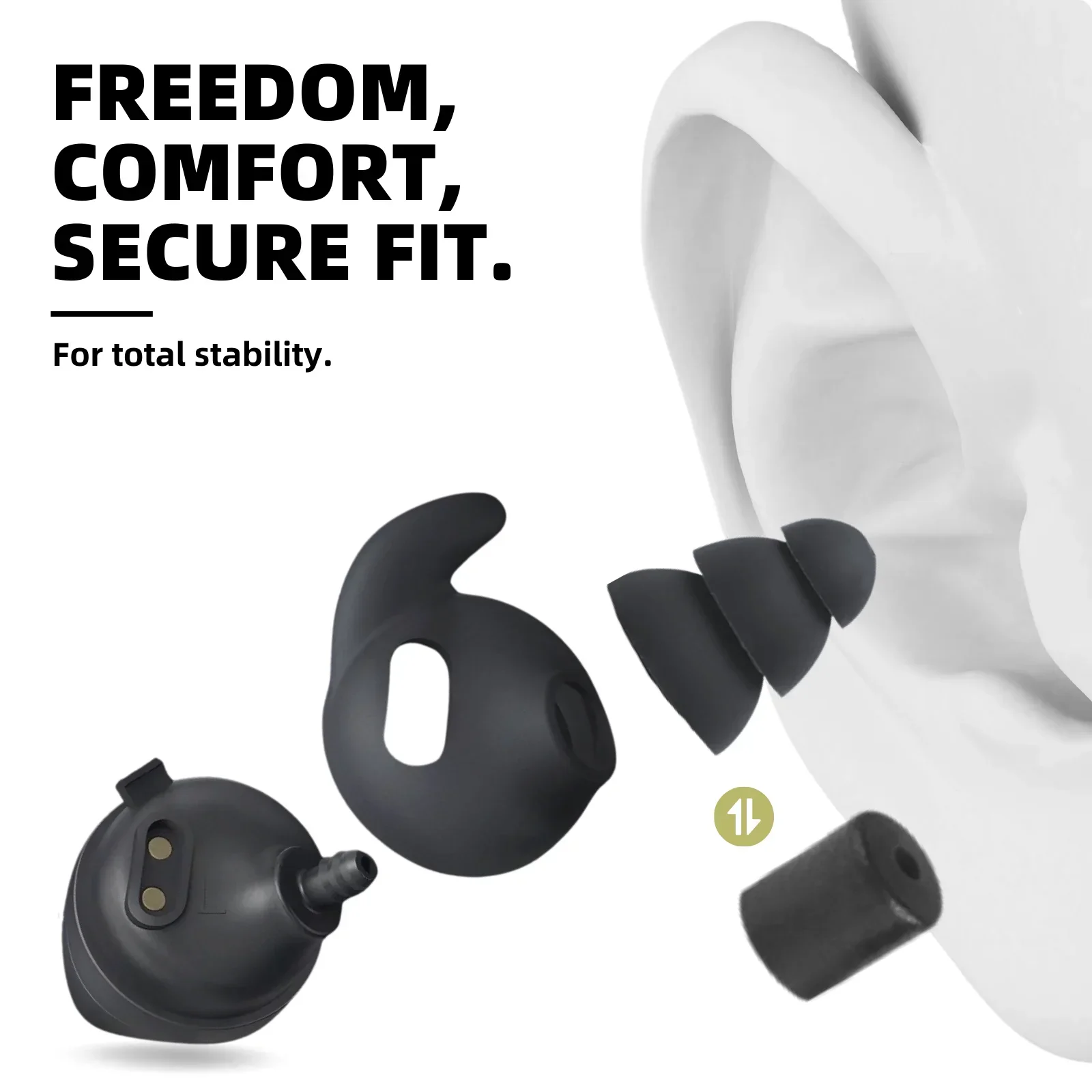 Electronic Shooting Ear Protection Earplugs, NRR26dB Noise Reduction, Hearing Protection Earmuffs for Shooting Hunting