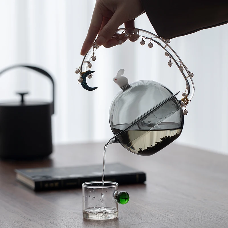 

Glass beam brewing teapot high-end cooking
