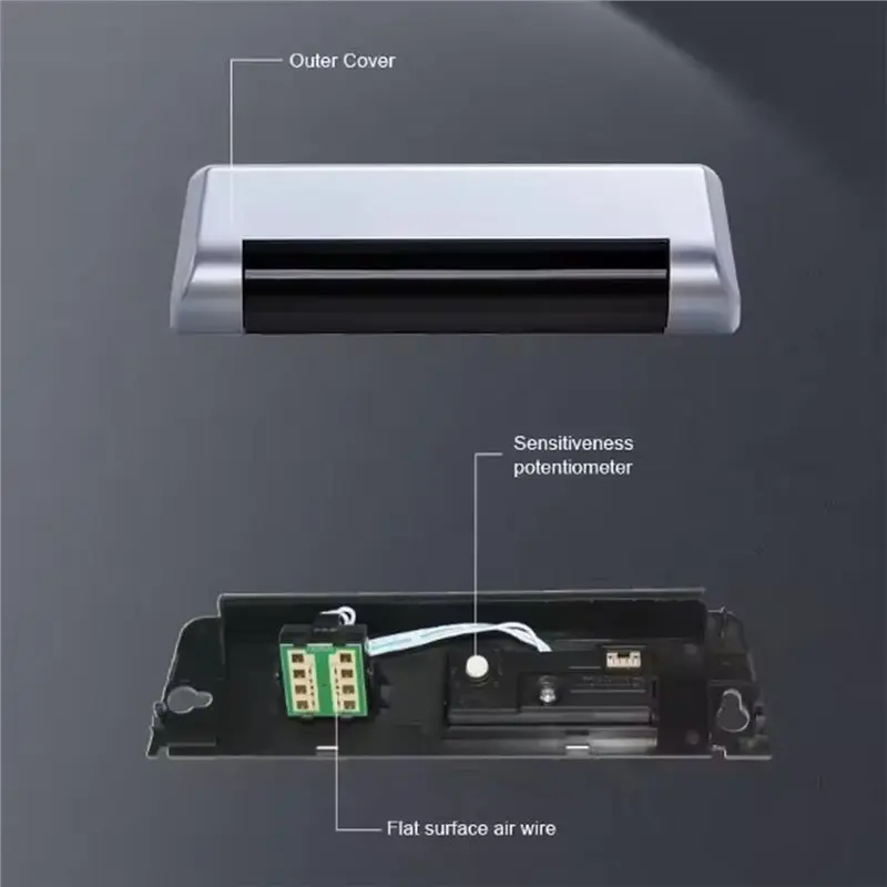 Automatic Sliding Gate Door 24Ghz Long Shape Doppler Radar Sensor Microwave Sensor Automatic Swing Door Detection System
