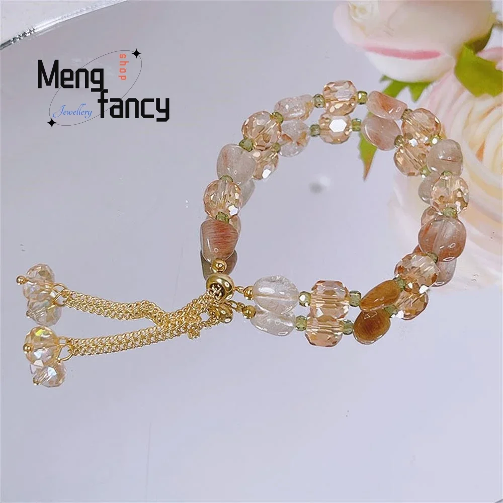 Natural Crystal Super Fairy Bracelet Simple Exquisite Elegant Sexy Young Girls High-grade Popular Luxury Fashion Couple Jewelry