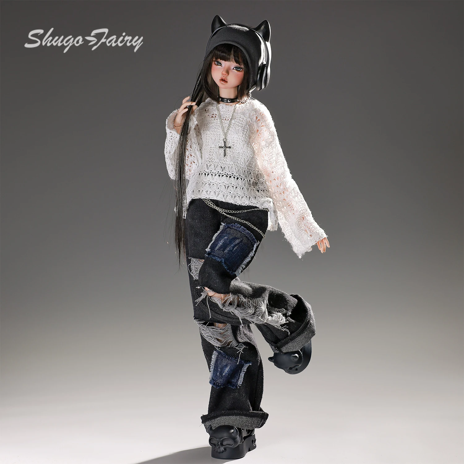 Lena F Bjd Doll 1/4 Bariy Body Lazy Pure Modern Street Daily Outfit Toys Korean Cool Music Producer Resin Shugafairy Full Set