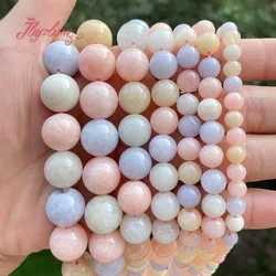 Morganite Morgan Jades Multicolor Round Bead For Jewelry Making Strand 15