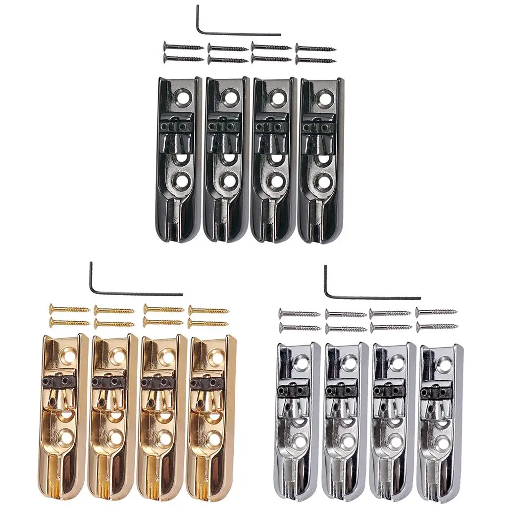 Bass Single Bridge Zinc Alloy Iron Construction Four String Guitar Part Music Equipment for Electric Guitar Supplies view 4