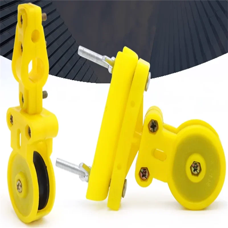 All Plastic Steel Wire Rope Suspension Pulley Explosion-Proof Towing Cable  Flat Round Cable Mobile Small Pulley With Bearing