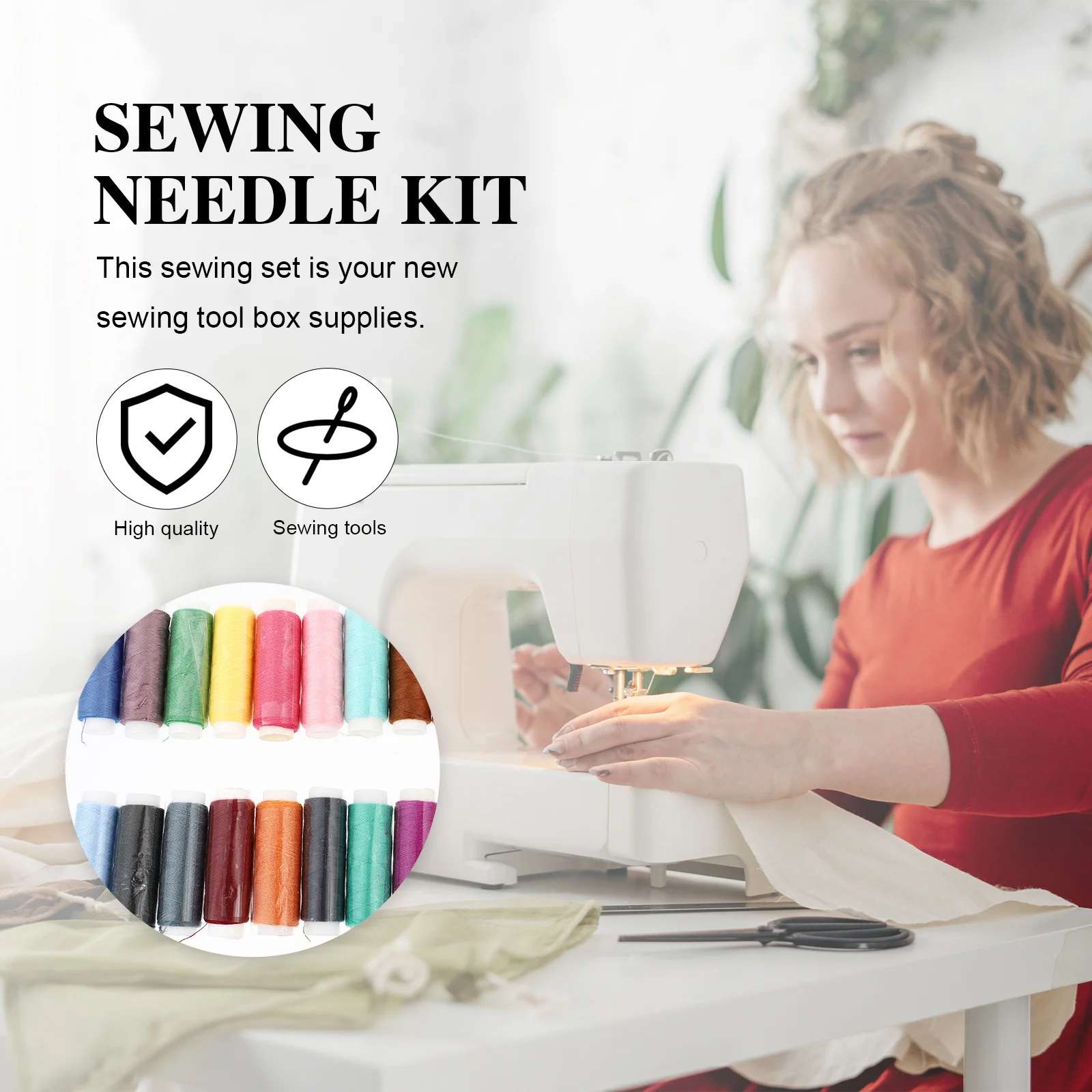 1セット1セット携帯用裁縫キット針糸箱DIYステッチツールコンパクト糸収納パック軽量旅行用裁縫セット