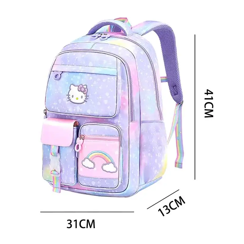 Hello Kitty backpack cute cartoon children\'s school bag small junior highschool girl large capacity load-reducing schoolbackpack