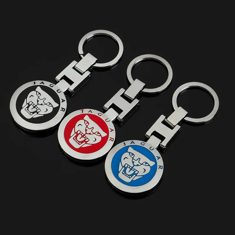 1pc Metal Car Keychain Anti-Loss Key Ring Keyring Pendant for Jaguar XE XF XJ F-Type F-Pace X-Type S-Type Auto Accessories