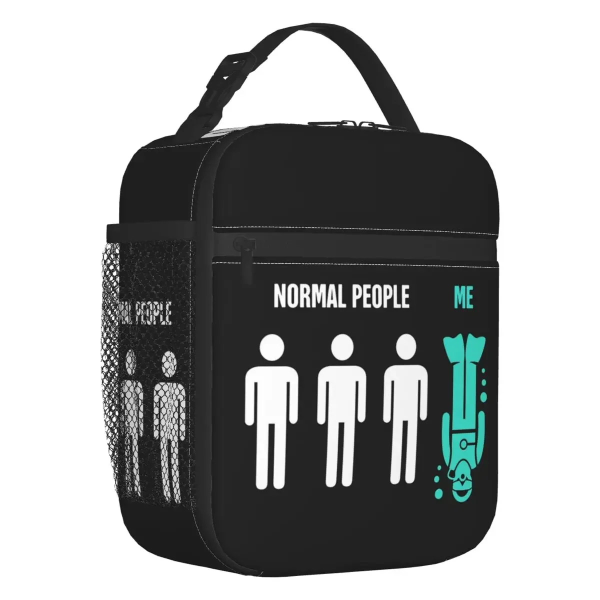 Normal People Scuba Diving Thermal Insulated Lunch Bags Women Dive Divers Resuable Lunch Tote for Work School Travel Food Box