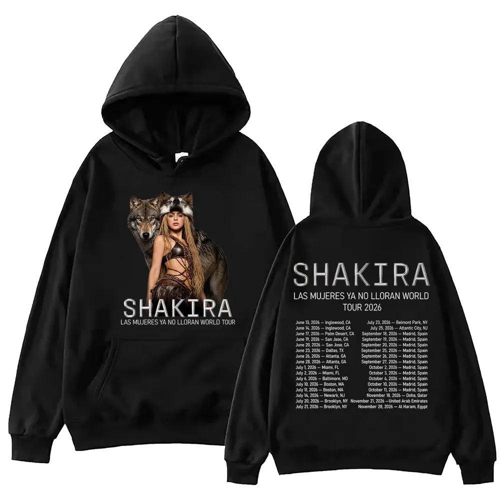 Singer Shakira Grafik-Hoodies Las Mujeres Ya No Lloran Welttournee 2026 Pullover Herren Damen Mode Vintage Kapuzenpullover – Detail 2