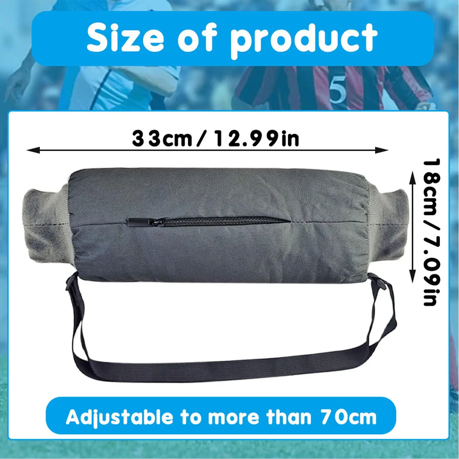 Football Hand Warmer Pouch Soft with Zipped Pocket Elegant Practical Athlete Glove for Soccer Cold Weather Camping Hiking Sports