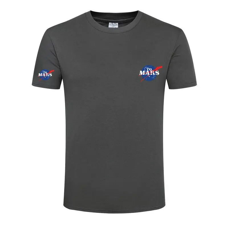 15Color Mars SpaceX Black TShirt Space X Logo T Shirt Men\'s Popular Boyfriend\'s TShirt New Fashion NASAS Cotton Teeshirt