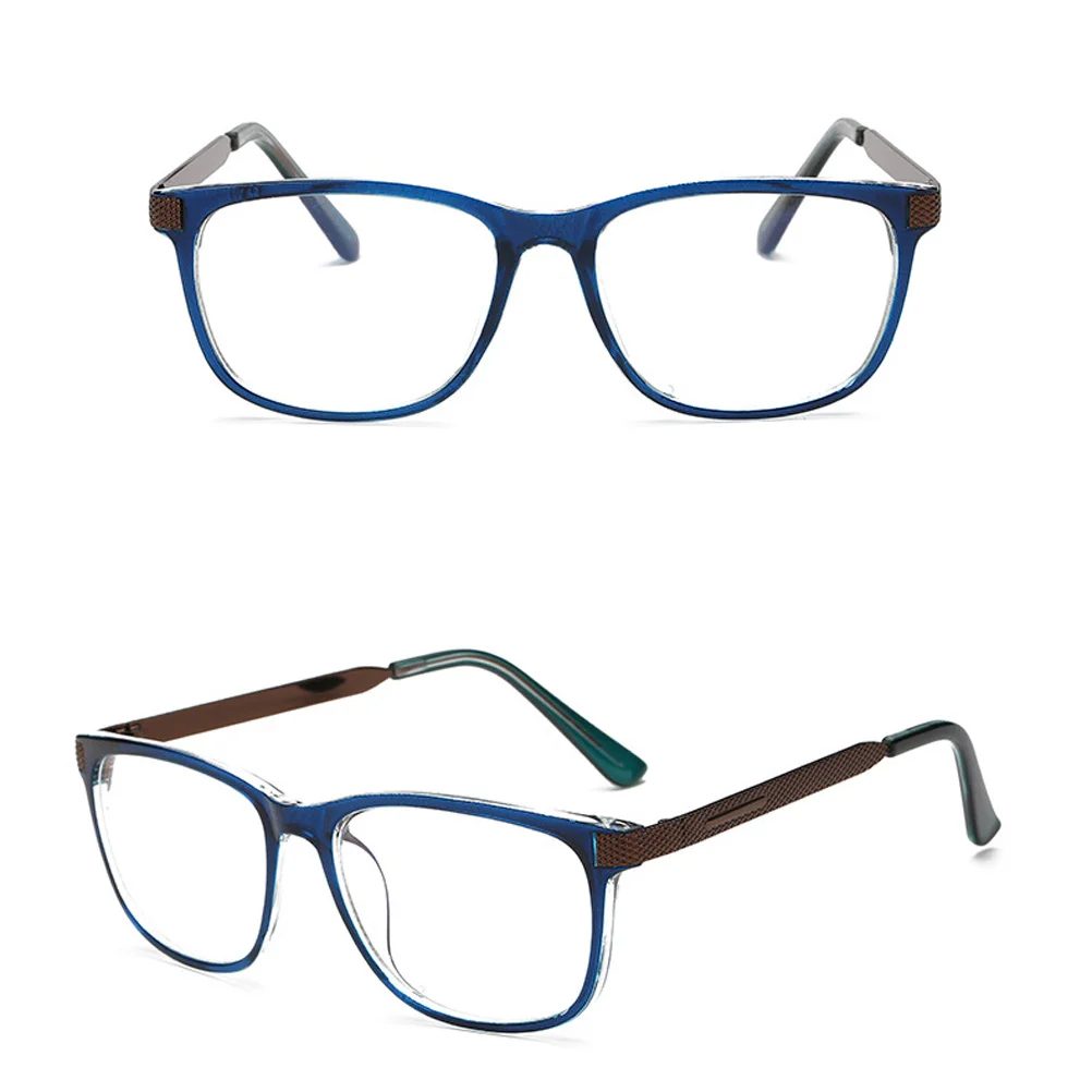 

Unisex Small Square Classic Retro Vintage Clear Lens Metal Glasses Frame Lightweight Durable Comfortable Non Slip Eyewear
