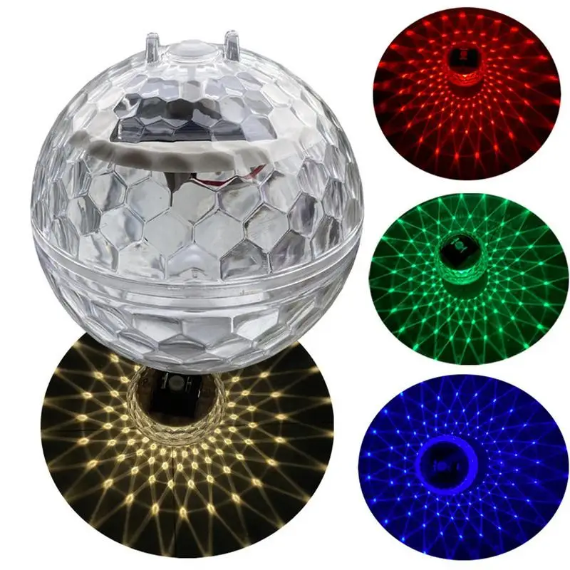 

Round Solar Floating Pool Lights Solar Powered Energy-saving 7 Colors Changing Rotating Garden Lamp for Garden Yard Pool