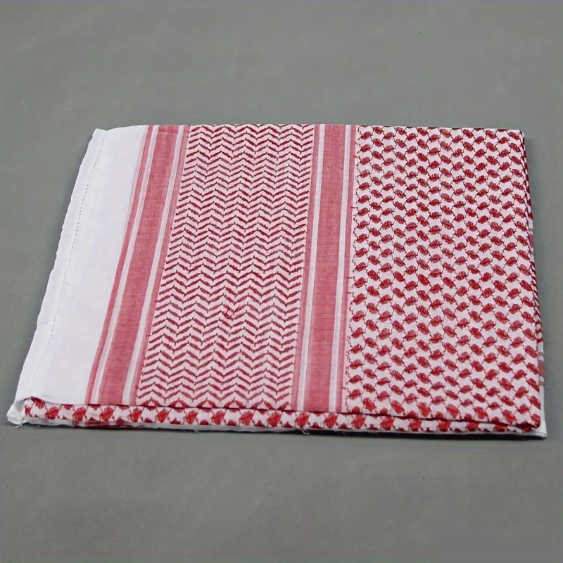 1/2 قطعة من الحجاب الصلاة للرجال على الطراز العربي، غلاف عمامة كوفية إسلامية شماغ للعبادة الدينية والسفر والارتداء اليومي