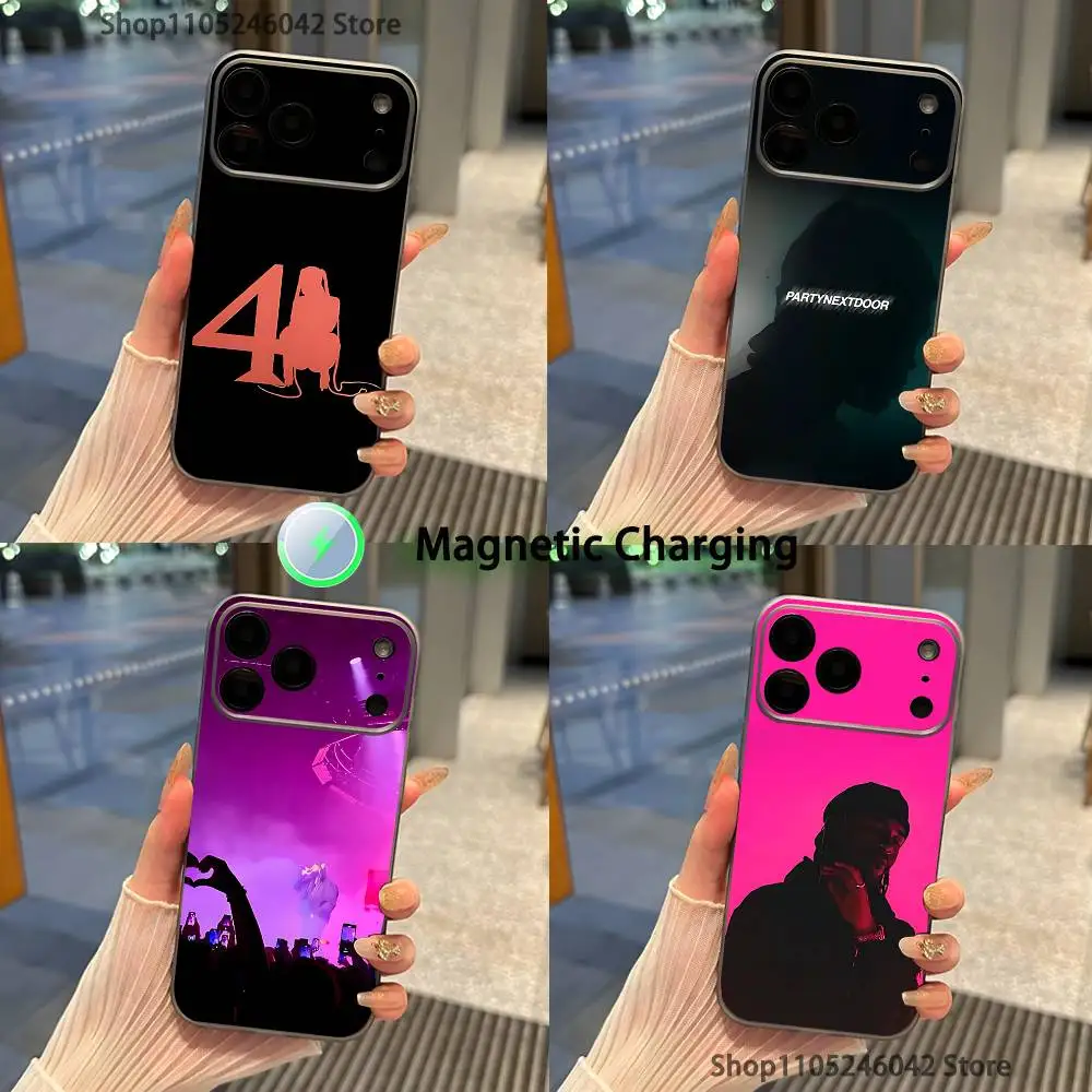 

Singer P-Partynextdoors For iPhone 17,16,15,14,13,12,11,Pro,Max,Plus Transparent gray Phone Case Magnetic Wireless Charging