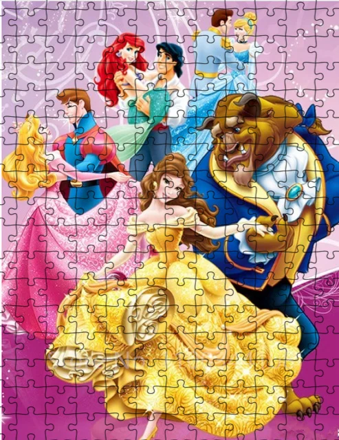 Mickey Minnie Disney Puzzle 300/500/1000 Pieces Cartoon Princess Jigsaw Puzzle for Adults Kids Educational Toys Diy Gift Game