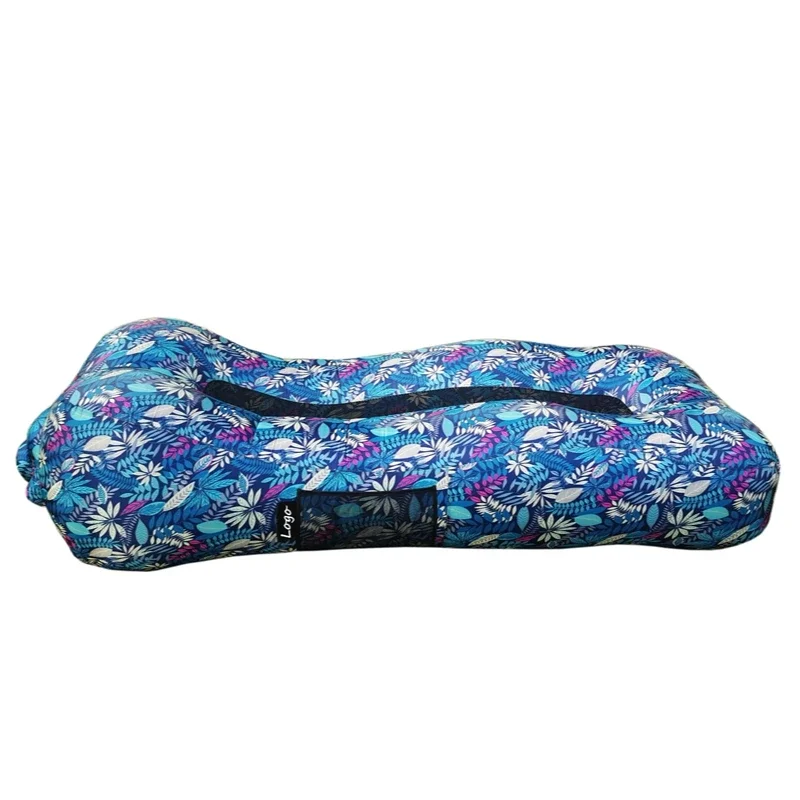 Polyester Ergonomic Instant Inflatable Lounger Portable Lazy Bag Air Sofa Waterproof Relaxing Couch Cum Bed