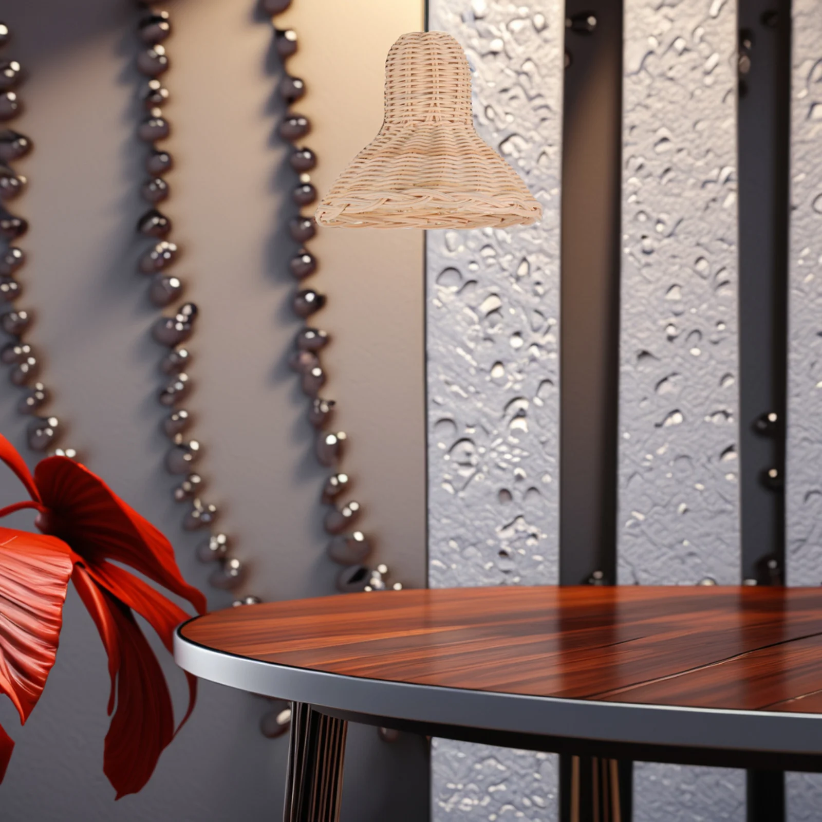 

Плетеный абажур из ротанга для подвесного светильника, сменный декоративный абажур из ивы для кафе, бара, чайной