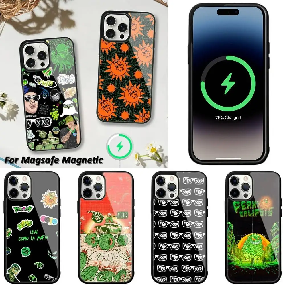 

F-Feid Ferxxo Singer SIXDO Logo Phone Case For iPhone 16,15,14,13,12,11,Plus,Pro,Max,Mini Magsafe Magnetic Wireless Charging