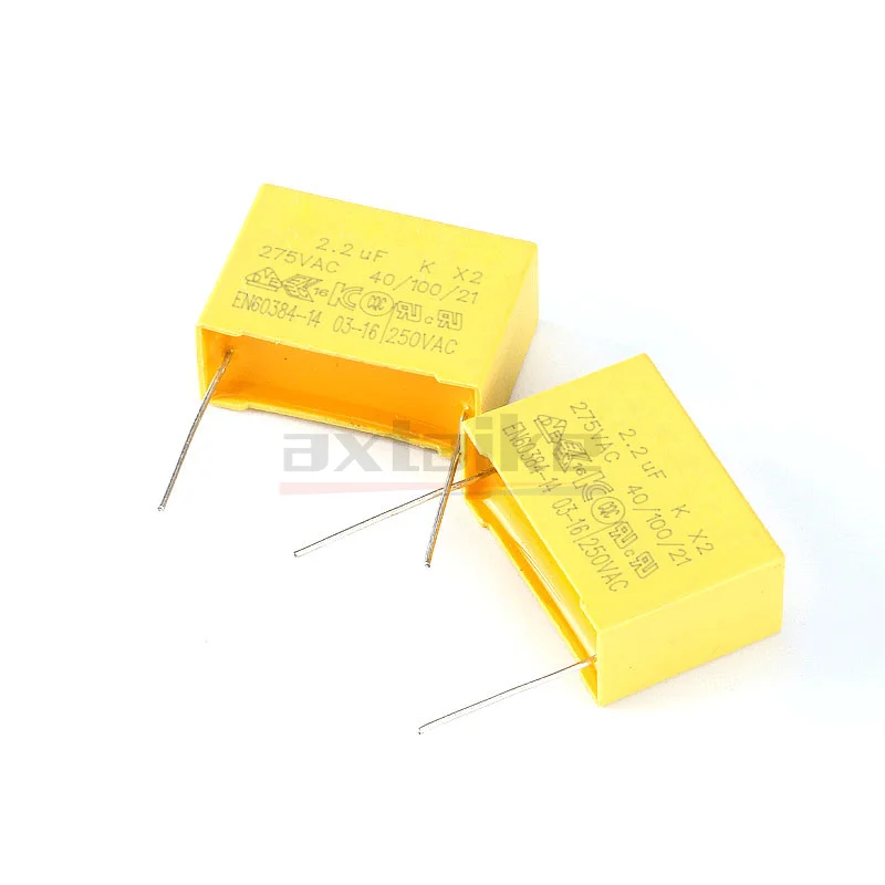 10PCS X2 MKP 275V AC Metalized Polypropylene Film Capacitor 0.01UF 0.022UF 0.1UF 0.22UF 0.33UF 0.47UF 0.68UF 1UF 2.2UF 104K 103K