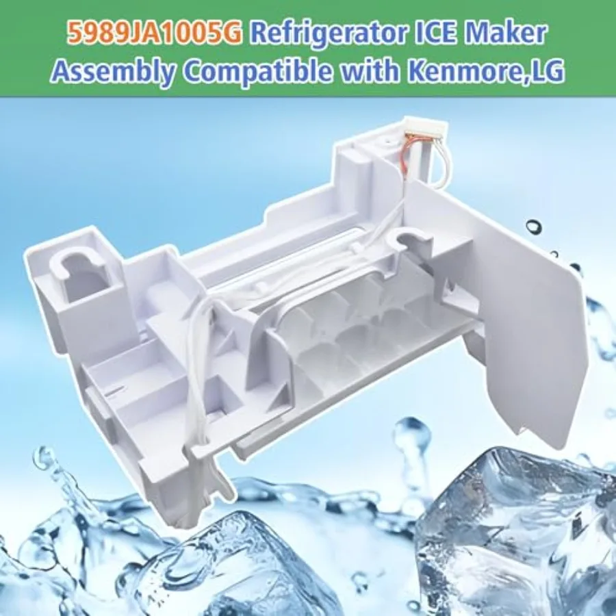 5989JA1005G Refrigerator ICE Maker Assembly OEM Upgraded Compatible with LGandKenmore Suitable for Commercial and Household Ice