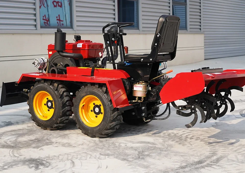 Agricultural Mini Crawler Cultivator Multifunction Mini Crawler Tractor Farm Rotary Tiller