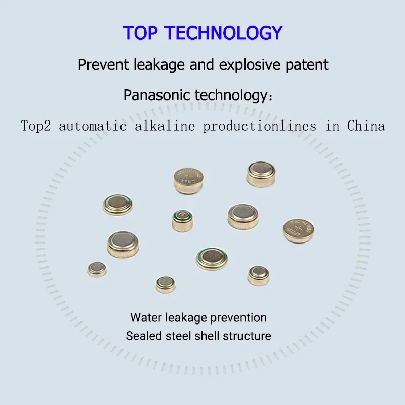10-200PCS AG13/LR44 Button Batteries 1.5V Alkaline Battery 145mAh Coin Batteries LR1154 for Watches LED Lights Toy