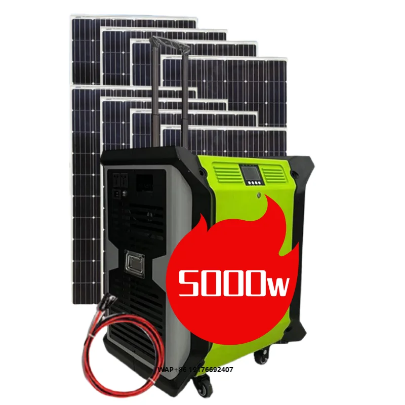 High-Capacity 10kWh Solar Generator Fast Charging 5kW Power 110V/220V Lifepo4 Battery Power Station Stackable Home Solar CAN
