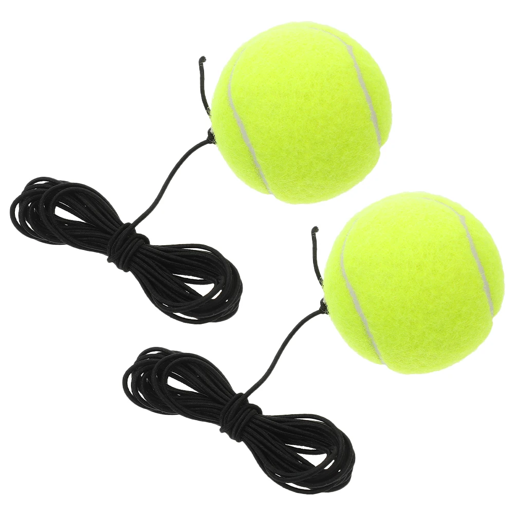

2Pcs Tennis Trainer Practice Equipment Durable Elastic Rope Ball Solo Training Lightweight Portable Tennis Balls Beginners