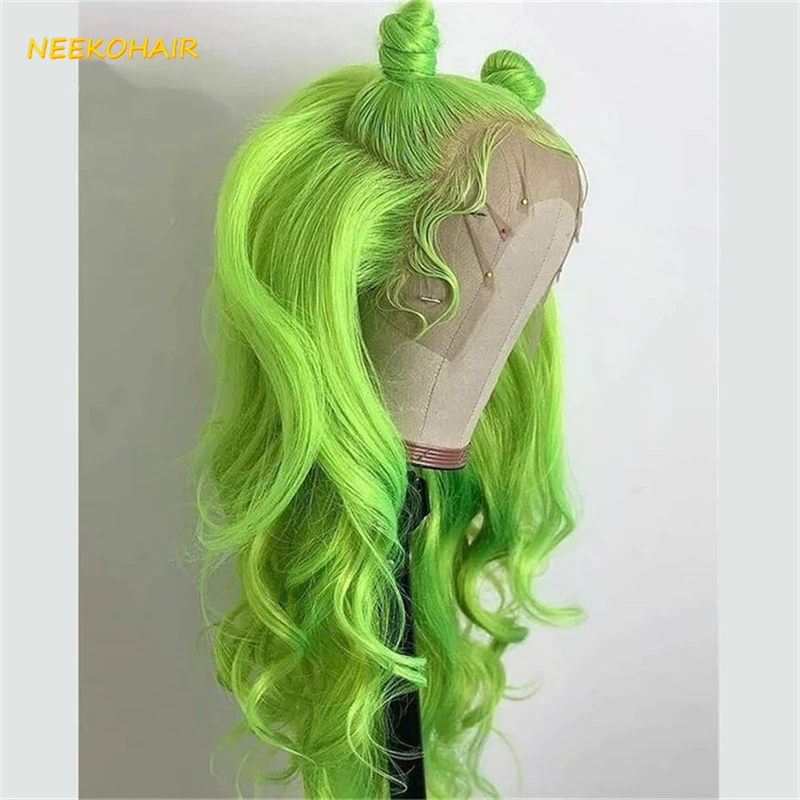 Green 13x6 HD Lace Frontal Human Hair Wigs Straight 13x4 Transparent Lace Front Or 4x4 Closure Human Hair Wigs For Women