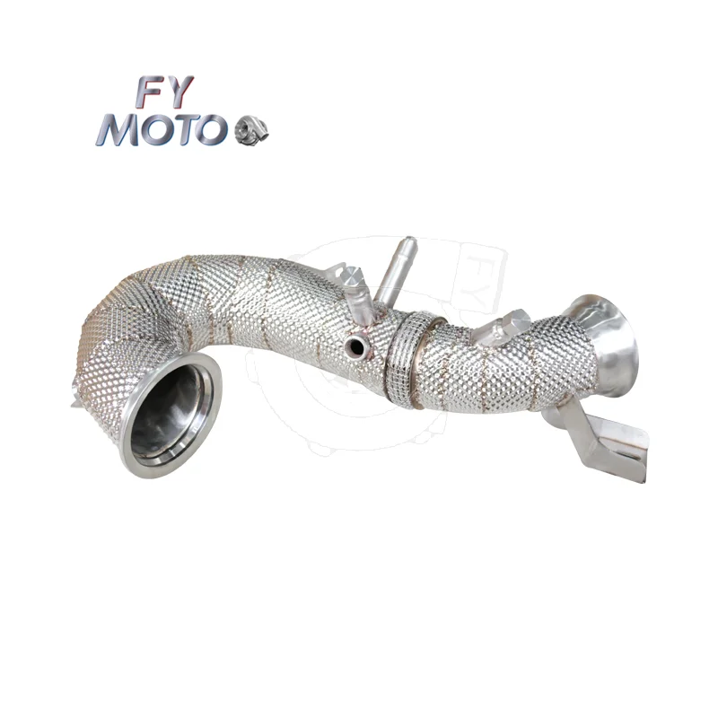 

Exhaust Downpipe for AMG X290 GT43 GT50 GT53 / W213 E53 C257 CLS43 CLS53 / W167 GLE53 OPF / GPF with Heat Shield