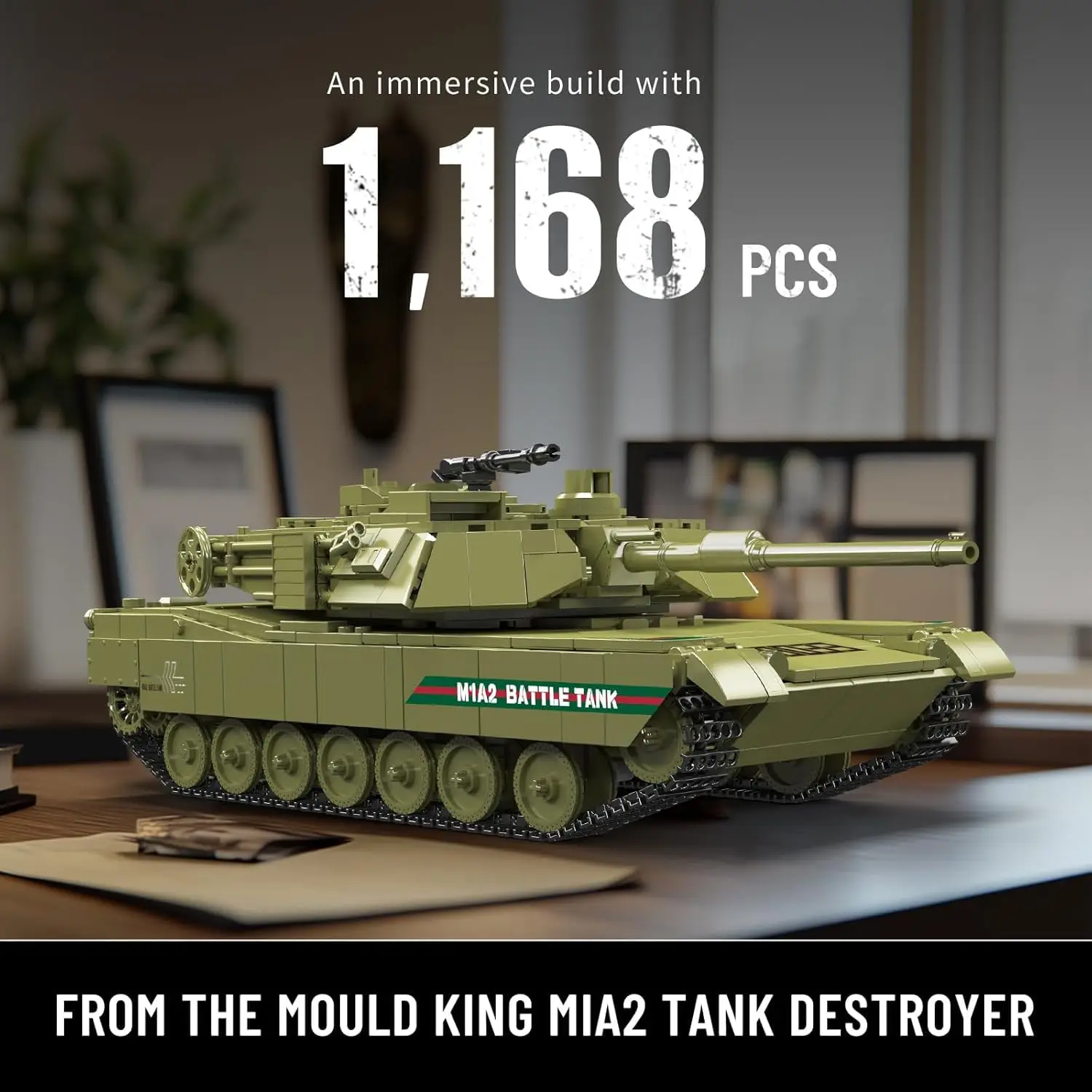 

Mold King 20033 1168 шт. RC военный танкостроительный комплект, армейская модель с управлением через приложение для взрослых и подростков, коллекционный дисплей в подарок