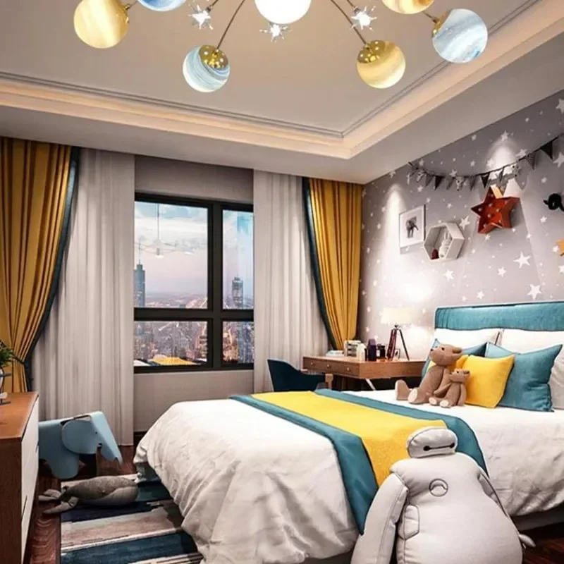 Living room led star light indoor boys and girls  ceiling chandelier household   decorative glass ball lamp