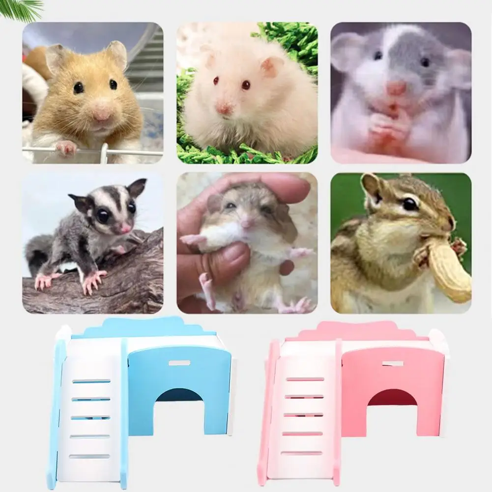 Hamster Slide Toy Breathable Hamster House with Slide Easy-to-install Pet Nest Small Activity Climb Toy Cage Accessory Pet House