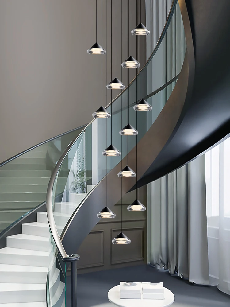 Nordic Modern Style Pendant Light LED Furniture Decoration Living Room Chandelier Hanging Staircase Pendent Lamp Kitchen Light