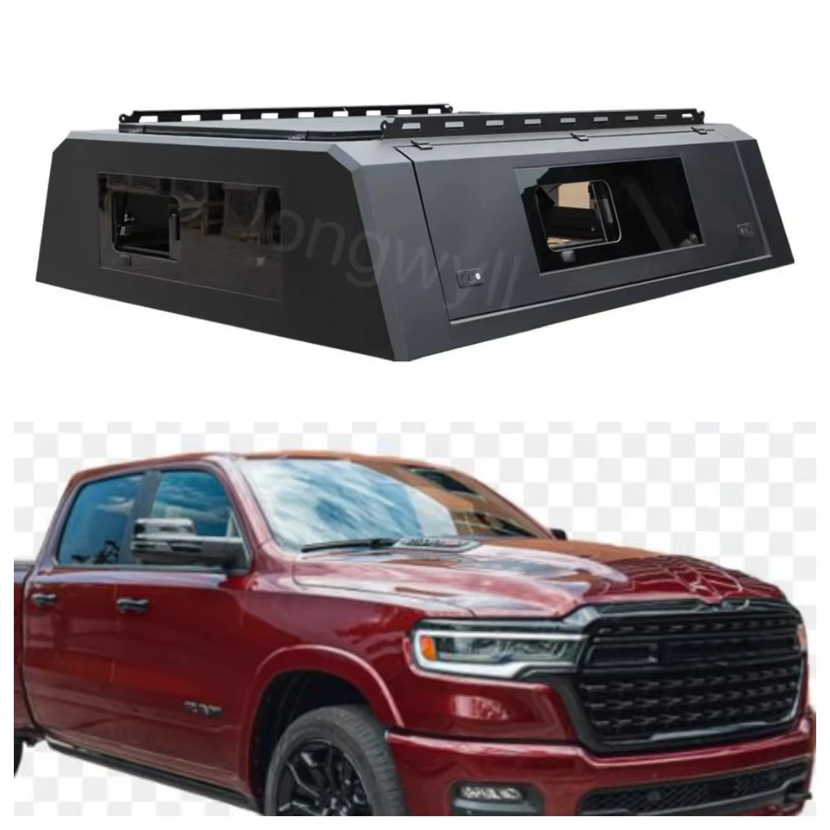 

Customized Hard Aluminum Truck Tub Topper for Ram Land Cruiser Pickup Truck Beds Waterproof Camper Shell Smart Cap Sports