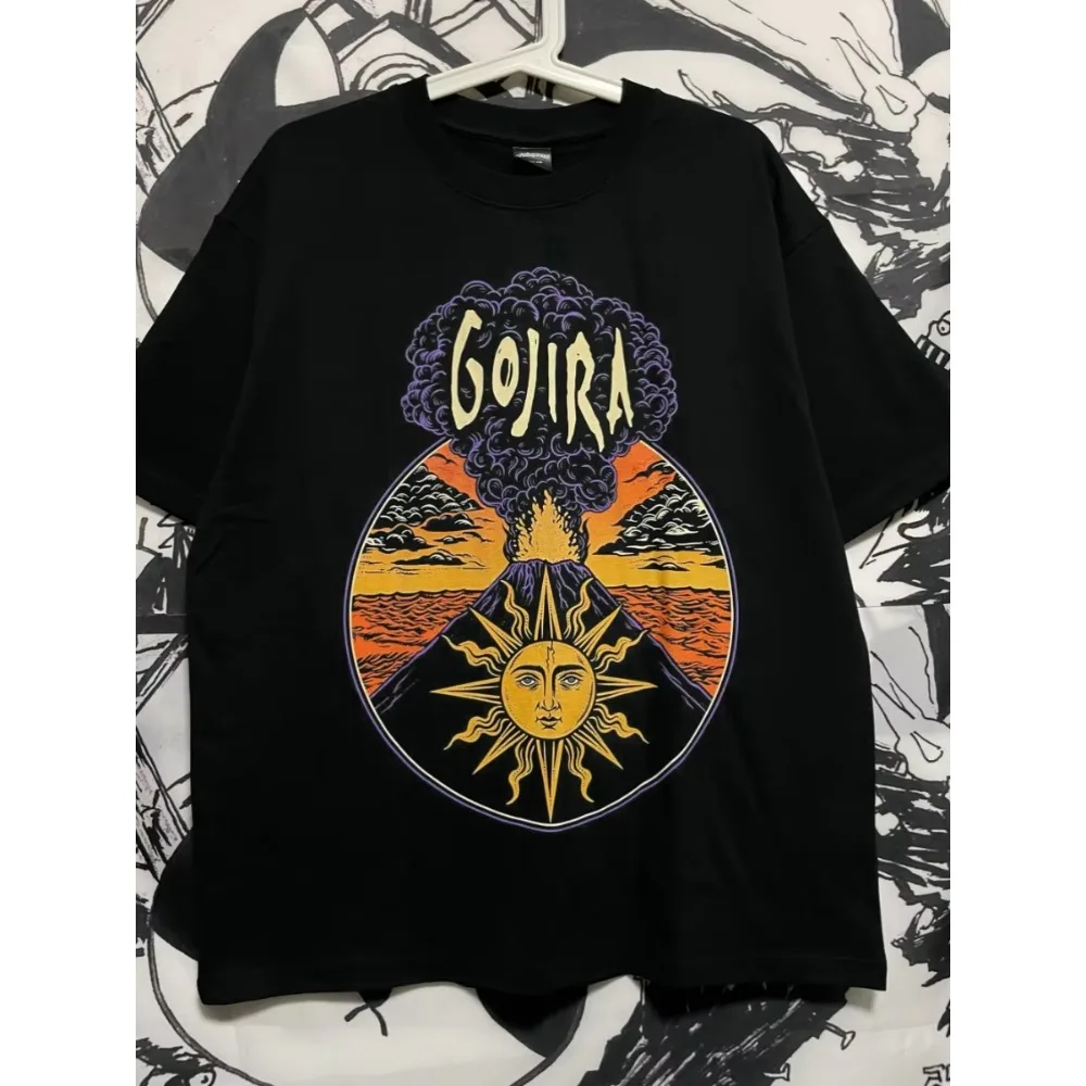 

Motorcycle 2025 French band European and American rock metal hip-hop printed men's and women's short-sleeved cotton T-shirt