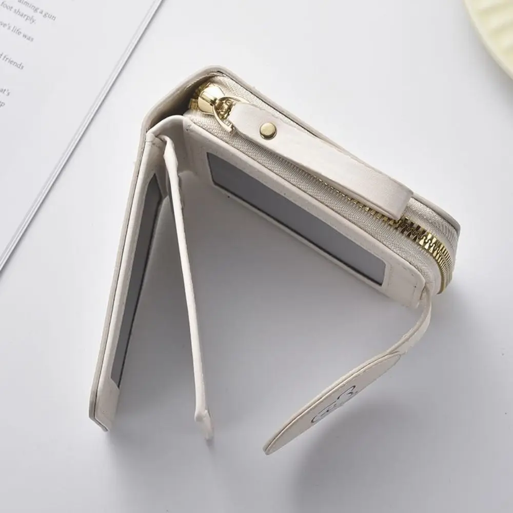 

Fashion Cartoon Card Holder Hasp Pu Leather Women's Wallet Handheld Zipper Dog Coin Purse Girl