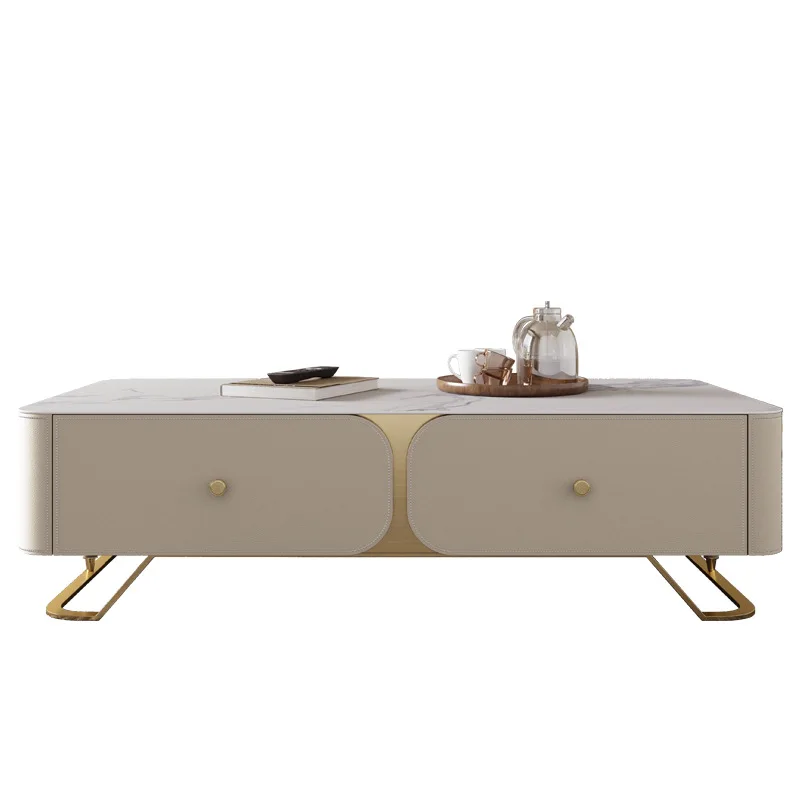 

Легкий роскошный журнальный столик из каменной плиты, современная простая гостиная для хранения вещей, высококачественная атмосферная комбинация шкафов для телевизора