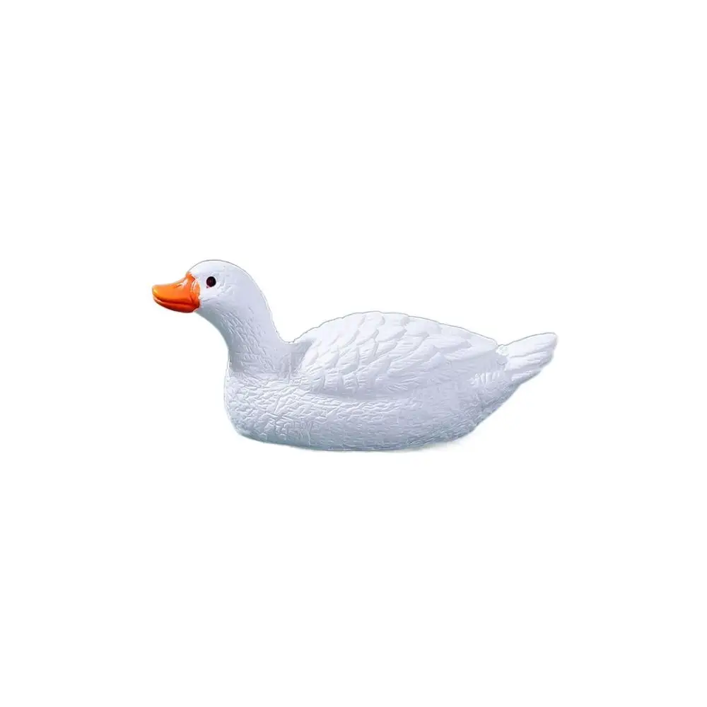 

Decorative Rockery Pavilion Bridge LIfelike Resin White Duck Statue Simulation Bridge Sand Stones Figurine Fairy Garden