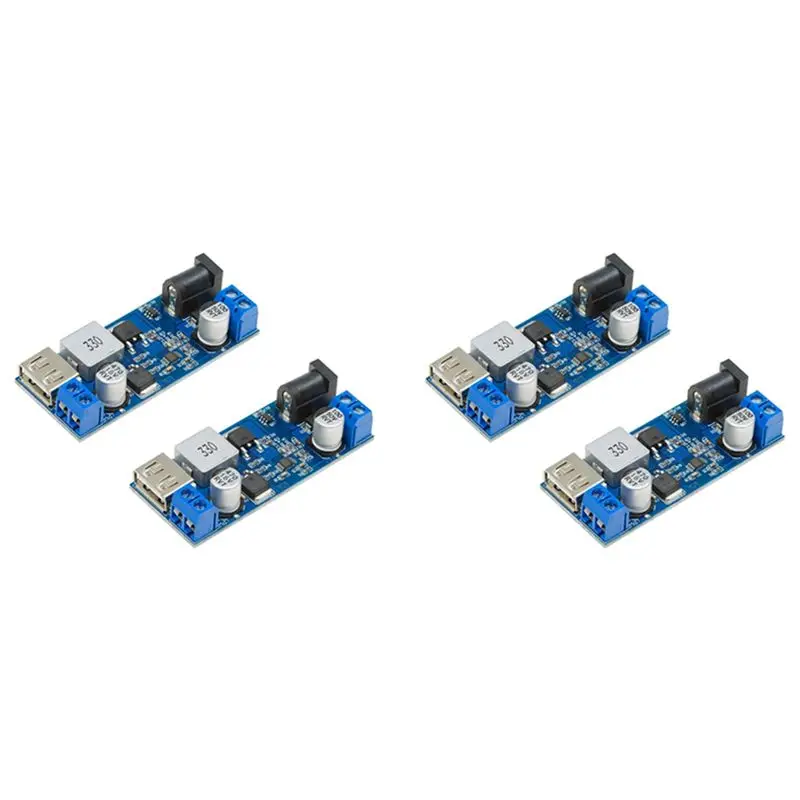 AT21-4X DC6V 9V 12V 24V To DC 5V 5A Buck Converter Module,9-36V Step Down To USB 5V Transformer Dual Output Voltage Regulator